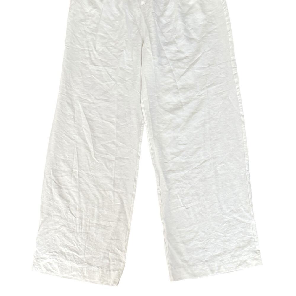 Nonchalant Label Fabi Pleated Front High Rise Wide Leg Pants White Size XL NEW - Picture 5 of 15